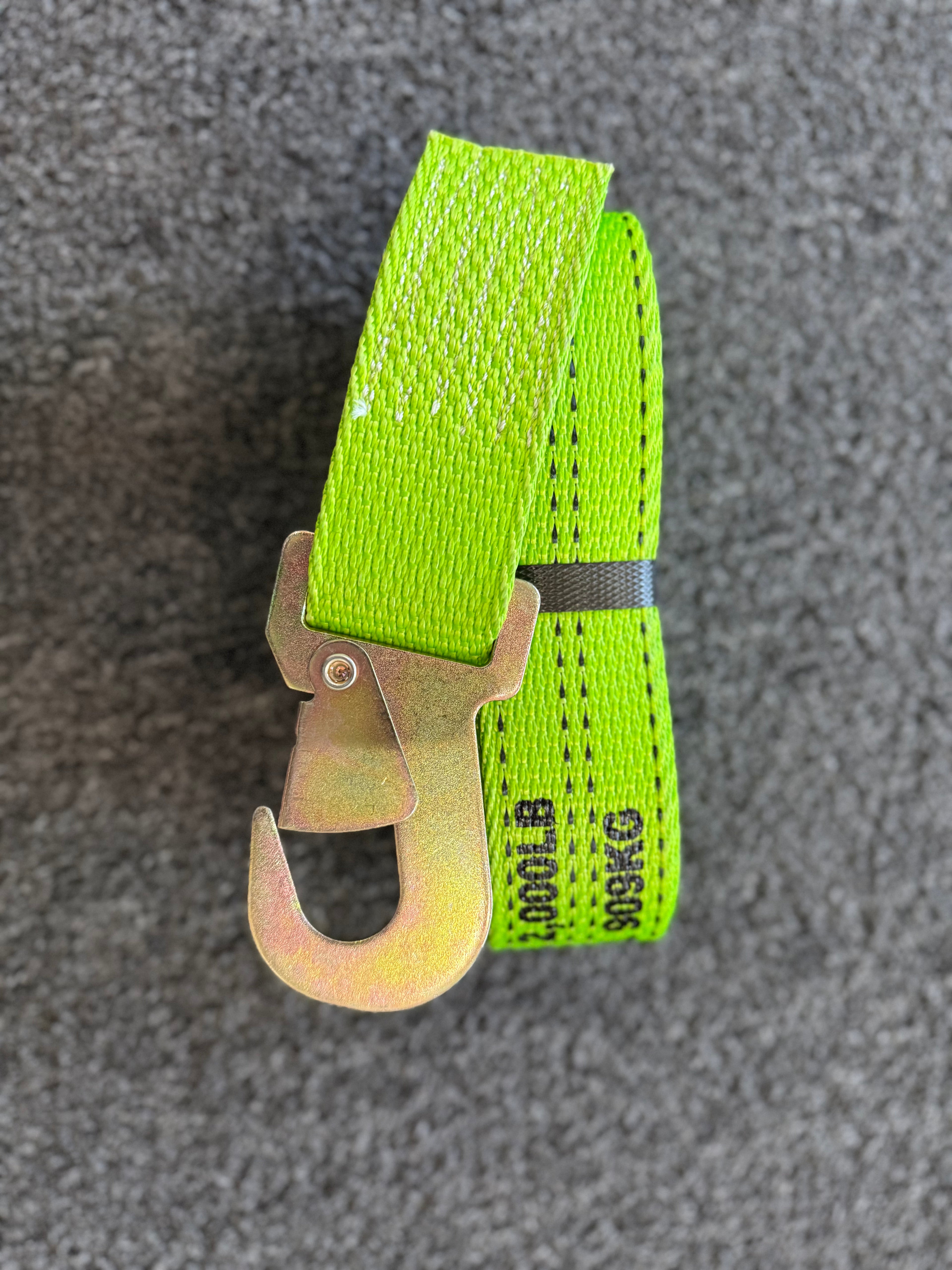 2" X 10' PREMIUM WEB Snap Hook Wheel Lift Strap