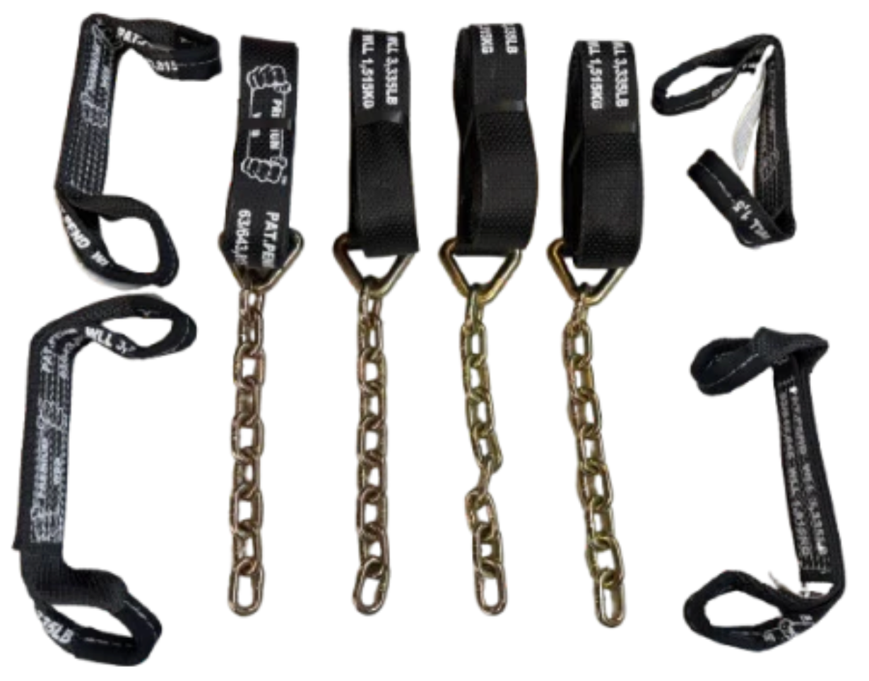 8 Point Kit 16' PREMIUM WEB Rollback/Flatbed Tie Down - NO RATCHETS